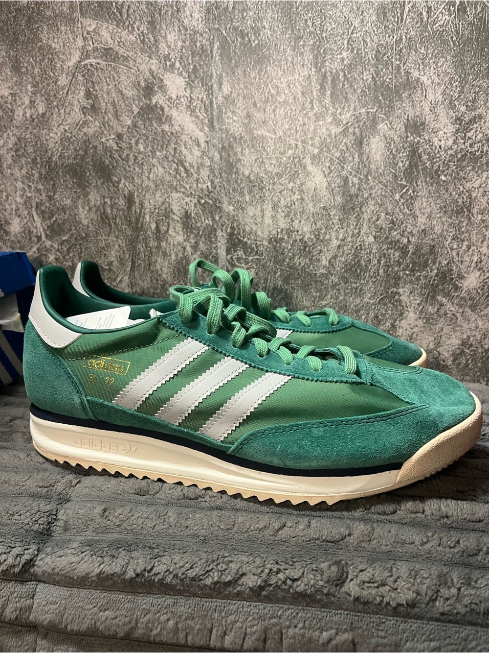 adidas SL 72 Green with White Stripes New